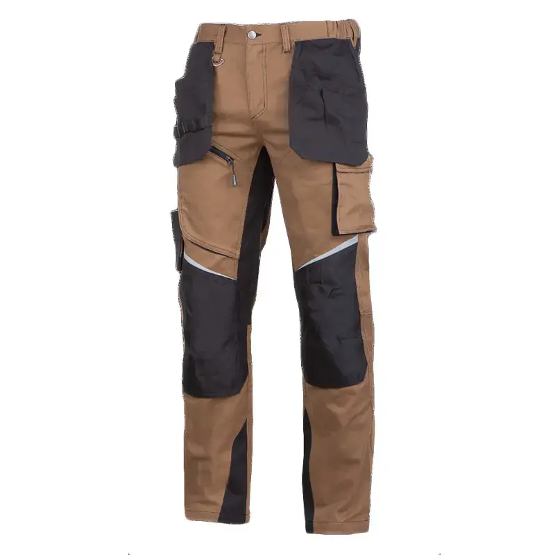 Pantaloni lahti pro lucru slim-fit elastici marime 3xl culoare bej