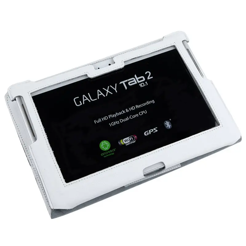 Husa Tableta Samsung Galaxy Tab P5100 Alb Piele Eco