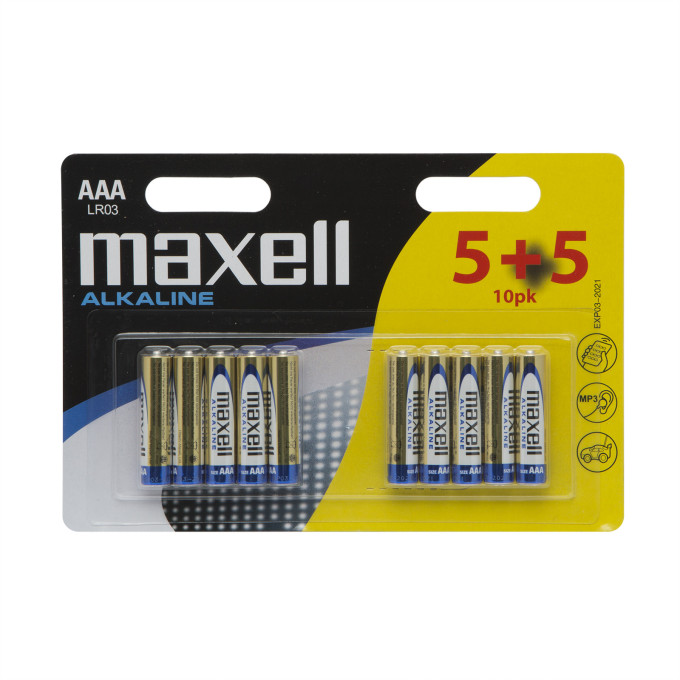 Baterii maxell alcaline aaa-lr03 5+5/blister