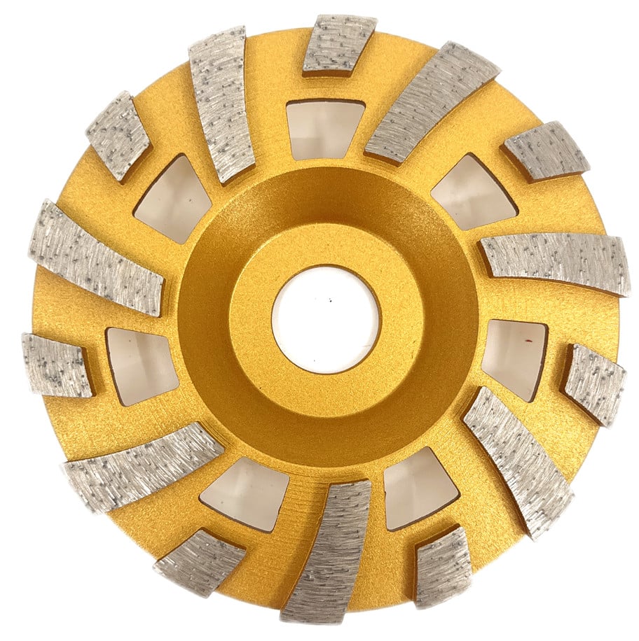 Disc cupa diamantata cu dinti alternativi pentru slefuire rapida de beton si abrazive 115x22.2 mm premium