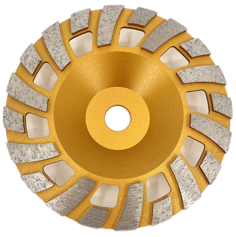 Disc cupa diamantata cu dinti alternativi pentru slefuire rapida de beton si abrazive 180 mm x 22,2 mm premium
