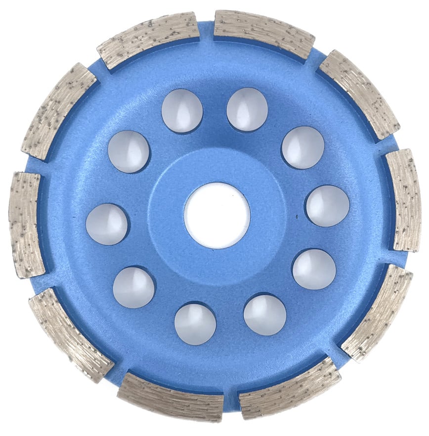 Disc cupa diamantata pentru slefuire beton/abrazive 125x22.2 mm standard profesional - blueline