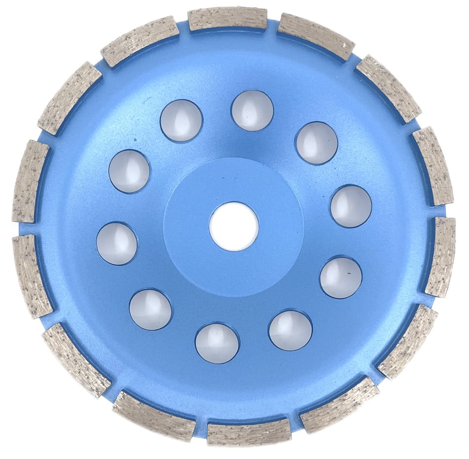 Disc cupa diamantata pentru slefuire beton/abrazive 180x22.2 mm standard profesional - blueline