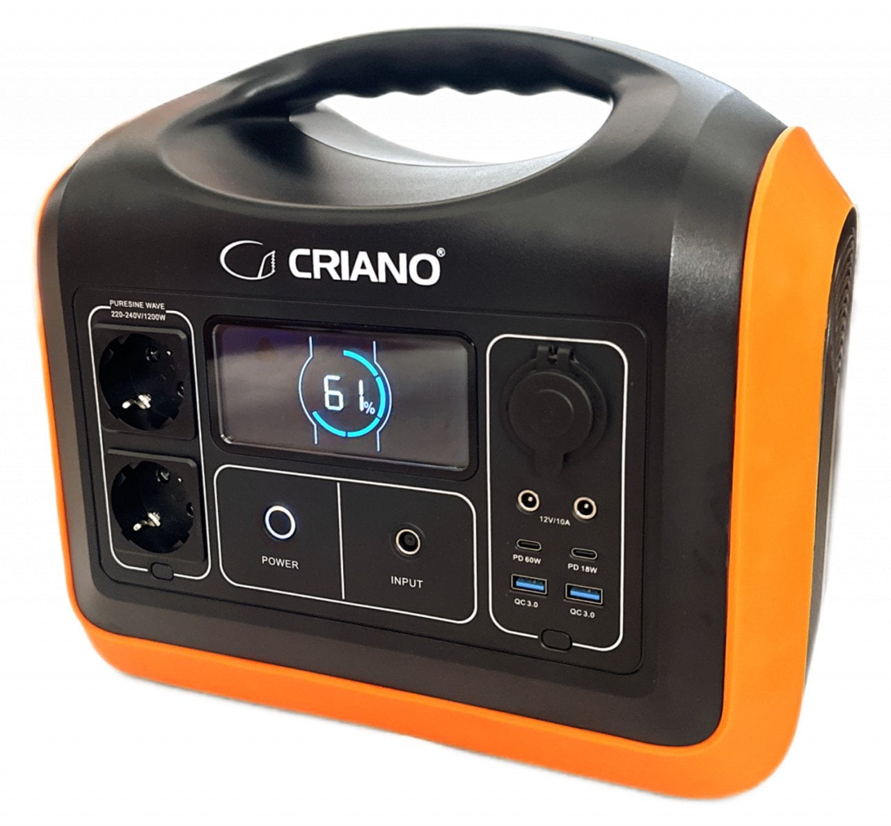 Criano Statie acumulator portabil pentru incarcare electrica longlife, lifepo4, generator solar power station - 1200 w, 992 wh